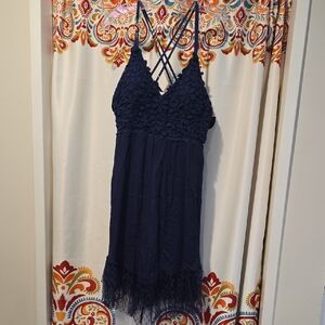 DAVI & DANI Navy Dress